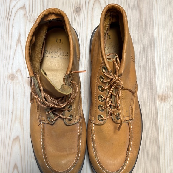 Texas Steer Leather Ankle Boots - Picture 8 of 9